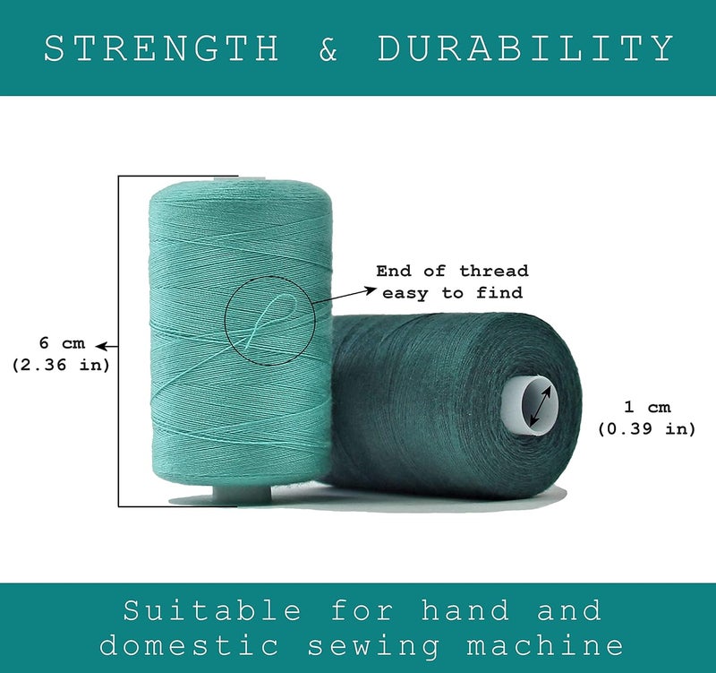 BlesSew Sewing Thread - 24 Spools of Polyester Thread for Sewing Machine for Beginners, Hand Stitching & Quilting - 1000 yds per Spool in Dark Colors - Image 3